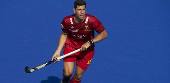 Joaquín Menini durante un partido con la Selección.