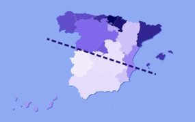 El mapa de la brecha norte-sur de los deportistas de alto nivel.