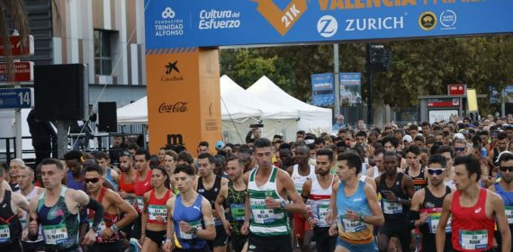 Salida de la Media Maratón de Valencia.