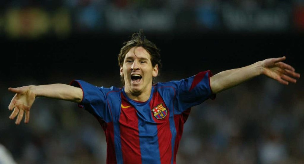 Leo Messi celebrando su gol durante el Barça-Albacete.