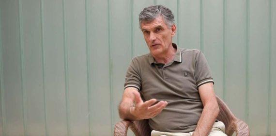 José Luis Mendilibar, en un momento de una entrevista con Relevo cuando era entrenador del Sevilla.