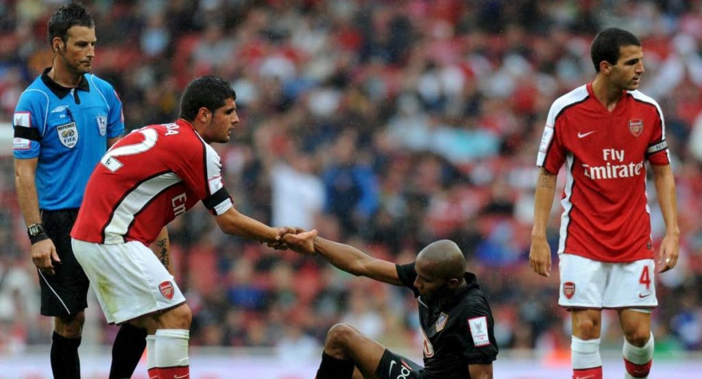 Fran Mérida durante su etapa en el Arsenal.