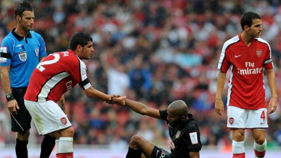 Fran Mérida durante su etapa en el Arsenal.