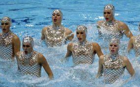 El equipo español de natación sincronizada de 2012.