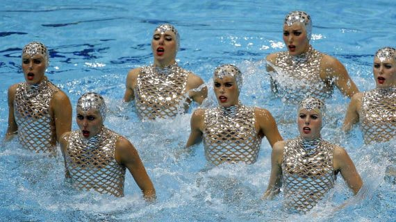 El equipo español de natación sincronizada de 2012.