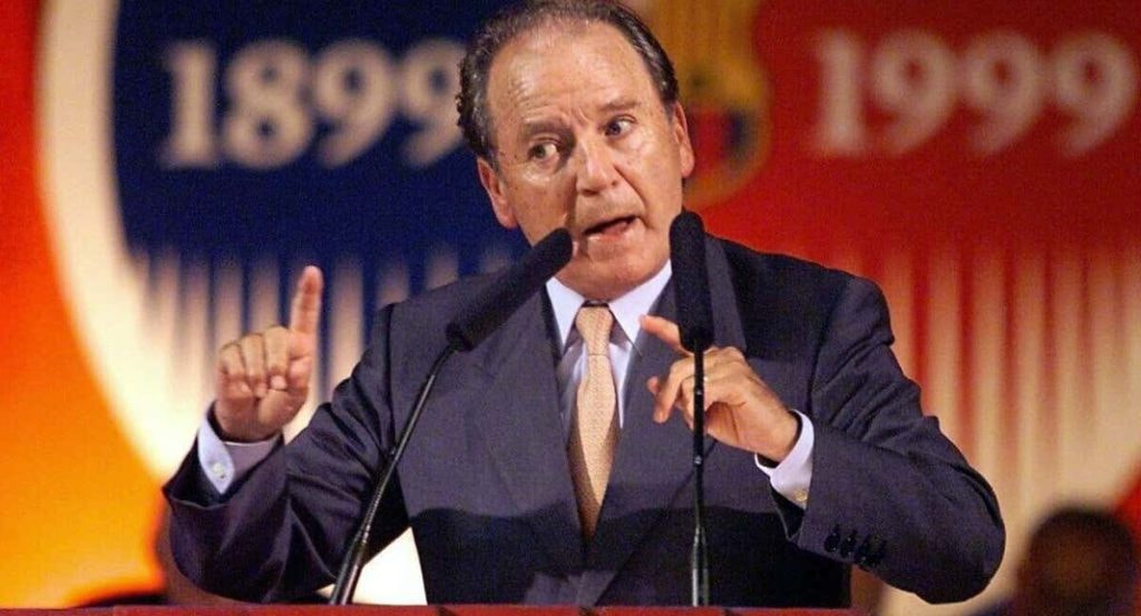 Josep Lluís Núñez en un acto del centenario del Barcelona.