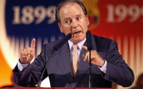 Josep Lluís Núñez en un acto del centenario del Barcelona.