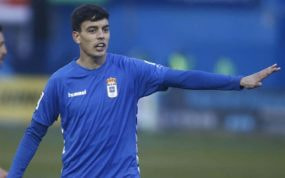 Edu Bedia, durante su etapa en el Oviedo.