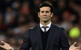 Santiago Solari, durante su etapa como entrenador del Real Madrid.