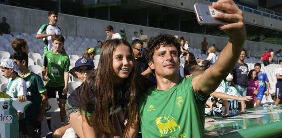 Entrenamiento del Racing de Santander abierto al público.