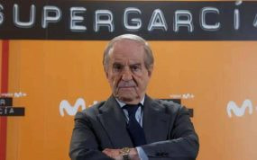 José María García en la presentación de su serie en Movistar+.