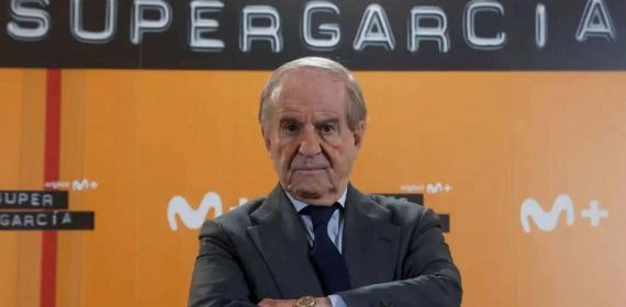 José María García en la presentación de su serie en Movistar+.