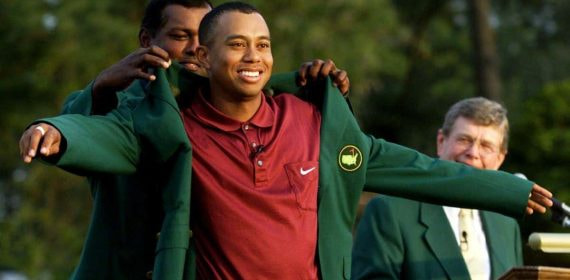 Tiger Woods ganando en Major de Augusta.