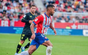 Yangel Herrera, durante un partido del Girona.