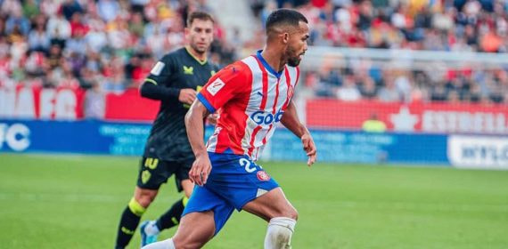 Yangel Herrera, durante un partido del Girona.