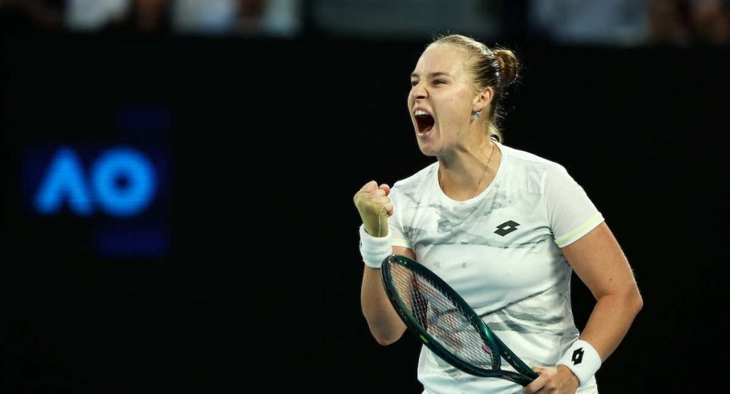 Anna Blinkova celebra su victoria en el tie break más largo de la historia del tenis femenino.