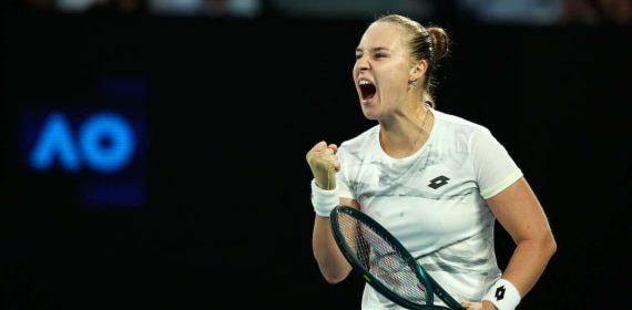 Anna Blinkova celebra su victoria en el tie break más largo de la historia del tenis femenino.