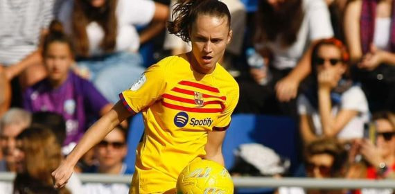Caroline Graham Hansen, jugadora del Barça, durante un partido de la Liga F.