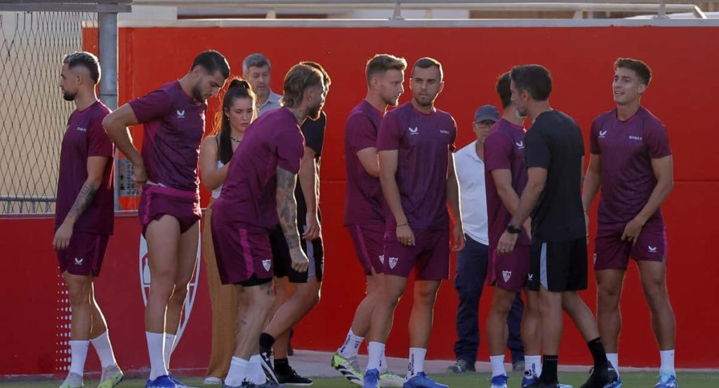 Entrenamiento del Sevilla de esta temporada.