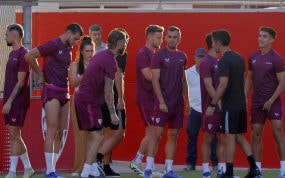 Entrenamiento del Sevilla de esta temporada.