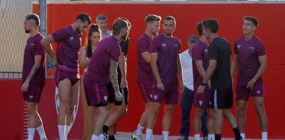 Entrenamiento del Sevilla de esta temporada.
