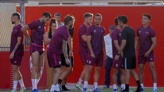 Entrenamiento del Sevilla de esta temporada.