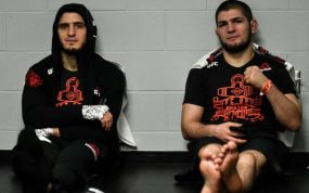 Islam Makhachev y Khabib Nurmagomedov.
