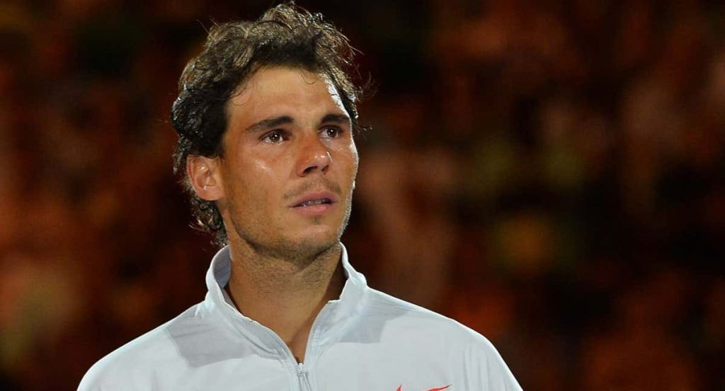 Rafael Nadal, al borde de las lágrimas tras perder la final del Open de Australia 2014 ante Stan Wawrinka.