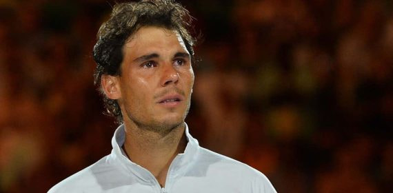 Rafael Nadal, al borde de las lágrimas tras perder la final del Open de Australia 2014 ante Stan Wawrinka.