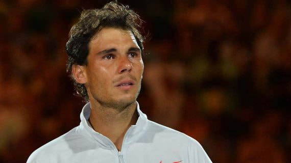 Rafael Nadal, al borde de las lágrimas tras perder la final del Open de Australia 2014 ante Stan Wawrinka.