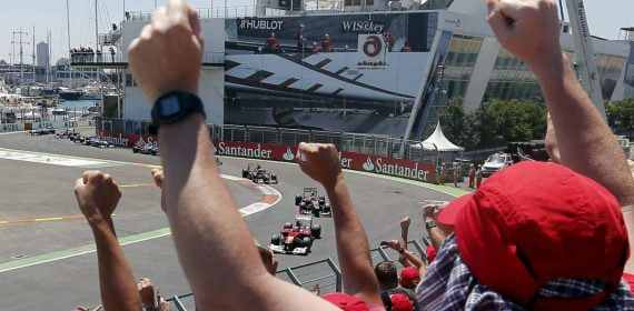 Imagen del circuito de Valencia de Fórmula 1.