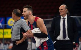 Luca Vildoza durante su etapa en el Baskonia.