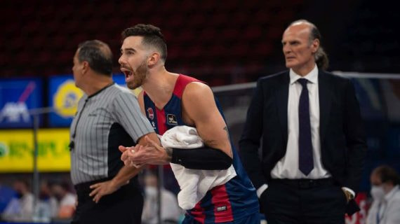 Luca Vildoza durante su etapa en el Baskonia.