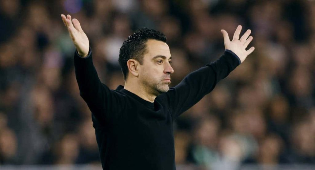 Xavi, en un partido con el Barcelona.