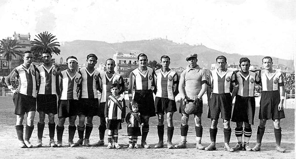 El primer Espanyol, en la jornada inaugural de la Liga en 1929.