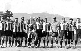 El primer Espanyol, en la jornada inaugural de la Liga en 1929.