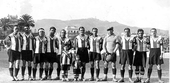 El primer Espanyol, en la jornada inaugural de la Liga en 1929.