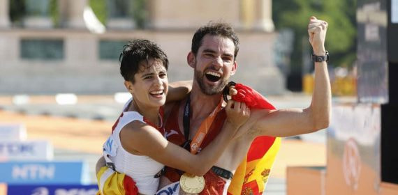 Los campeones del mundo de marcha María Pérez y Álvaro Martín son dos de los firmantes de la carta.