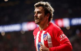 Antoine Griezmann durante un partido con el Atlético de Madrid.