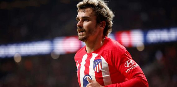 Antoine Griezmann durante un partido con el Atlético de Madrid.