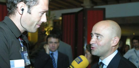 Antonio Lobato, máximo exponente de la Fórmula 1, en una entrevista.