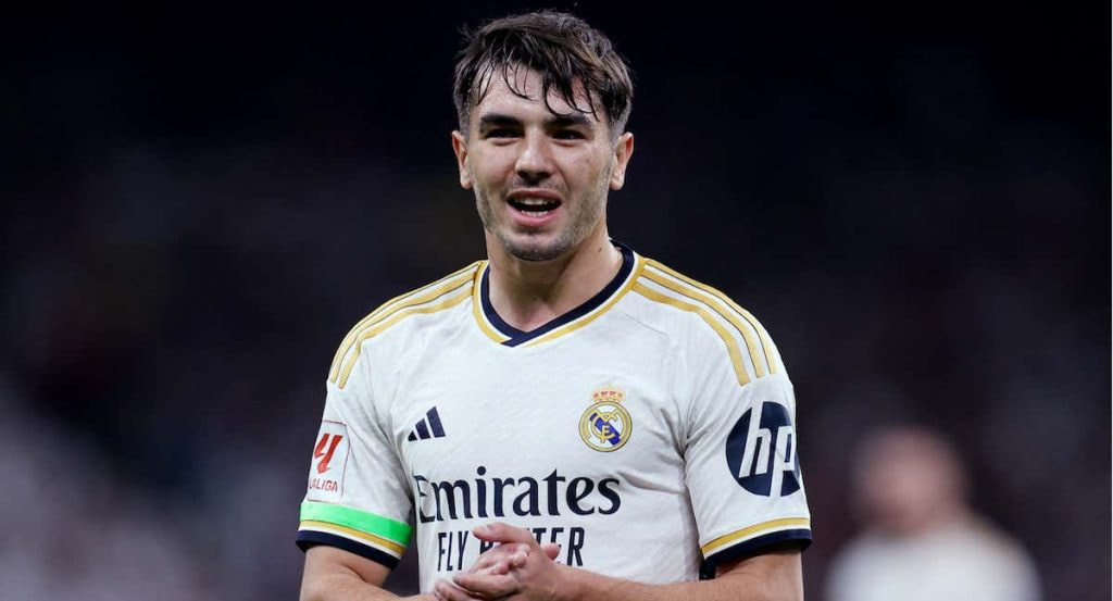 Brahim Díaz durante un partido del Real Madrid.