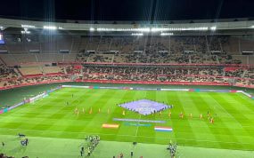 Las gradas de La Cartuja instantes antes del comienzo del partido.