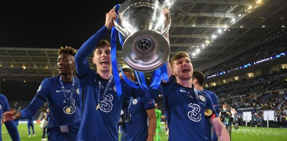 El Chelsea celebra la Champions ganada en 2021.