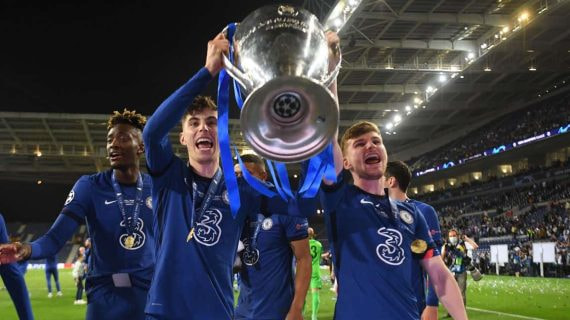 El Chelsea celebra la Champions ganada en 2021.