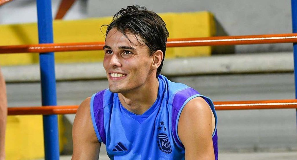 Fede Redondo, en un entrenamiento reciente con Argentina Sub-23.