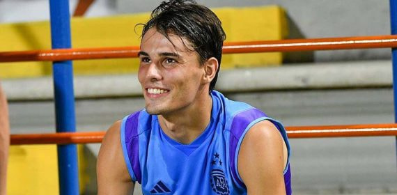 Fede Redondo, en un entrenamiento reciente con Argentina Sub-23.