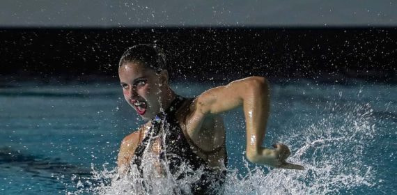 Iris Tió durante una competición.