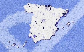 El mapa de las futbolistas de la Liga F.