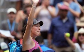 Garbiñe Muguruza, durante el US Open 2022.